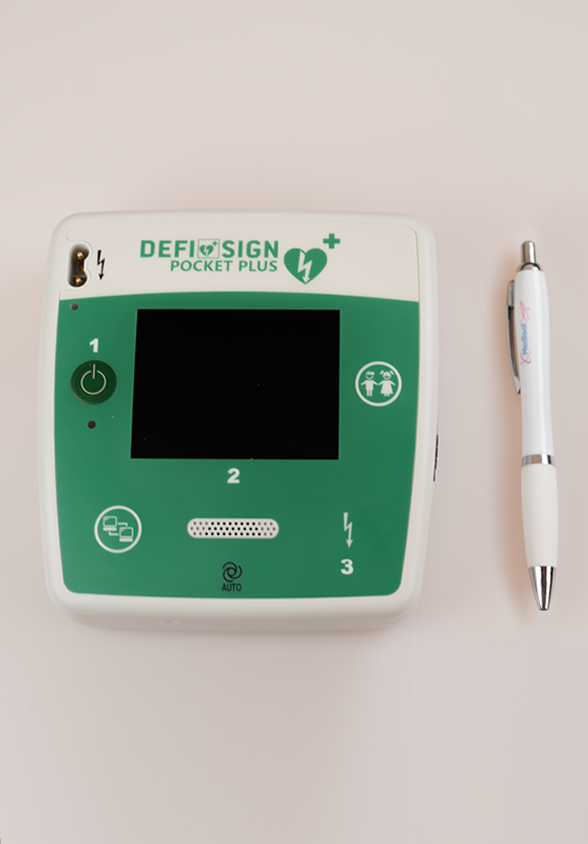 DefiSign Pocket Plus AED semiautomatico completo di display ECG